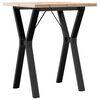 vidaXL Jedilna miza Y okvir 60x60x75,5 cm trdna borovina jeklo