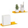 vidaXL Ležeča polica 2 pcs Gorčična rumena 30 x 9 x 2,5 cm Jeklo