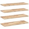 vidaXL Viseče police 4 kosi 100x30x2 cm neobdelan masiven les akacije