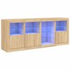 vidaXL Komoda z LED lučkami sonoma hrast 164x37x67 cm