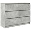 vidaXL Komoda betonsko siva 100x35x76 cm inženirski les