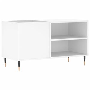 vidaXL Omarica za gramofonske plo&scaron;če bela 85x38x48 cm inženirski les