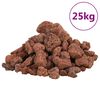vidaXL Vulkanski kamen 25 kg rdeč 1-2 cm