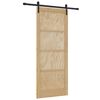 vidaXL Drsna vrata Naravna 86 x 211 cm Trdna borovina