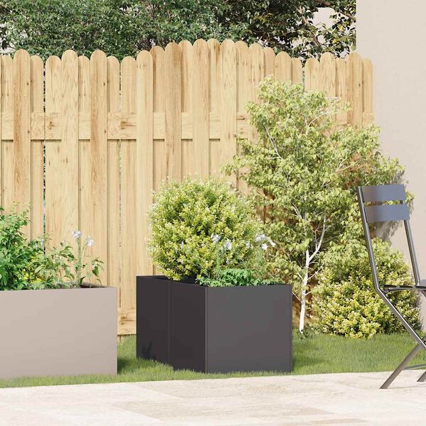 vidaXL Planter Black 40x80x40 cm Hladno valjano jeklo