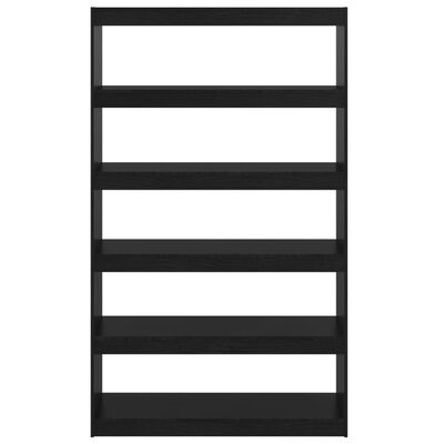 vidaXL Knjižna omara za razdelitev prostora črna 100x30x167,5 cm