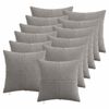 vidaXL Prevleka za blazino 12 kos ALMELO Svetlo siva 40 x 40 cm