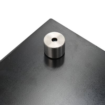 vidaXL Kuhinjska zaščitna obloga črna 100x50 cm kaljeno steklo
