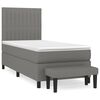 vidaXL Box spring postelja z vzmetnico temno siva 90x200 cm blago