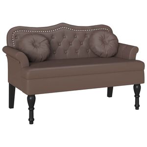 vidaXL Chesterfield klop Rjava 120,5 x 65 x 75 cm Umjetno usnje