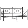 vidaXL Dnevna postelja brez vzmetnice črna 90x200 cm Jeklo