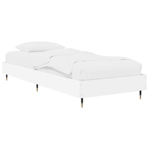 vidaXL Konstrukcija postelje Bela 80 x 200 cm Inženirski les