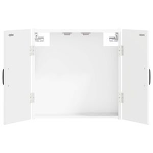 vidaXL Omara za tarče HAARLEM Bela visok sijaj 52,5 x 10,5 x 53,5 cm