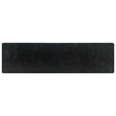 vidaXL Umivalnik 45x30x12 cm marmor visok sijaj črn