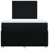 vidaXL Box spring postelja z vzmetnico črn 120x200 cm blago