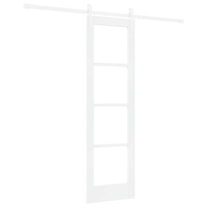 vidaXL Drsna vrata ORKDAL Bela 61 x 198,5 cm Trden borov les in steklo
