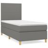 vidaXL Box spring postelja z vzmetnico temno siva 80x200 cm blago