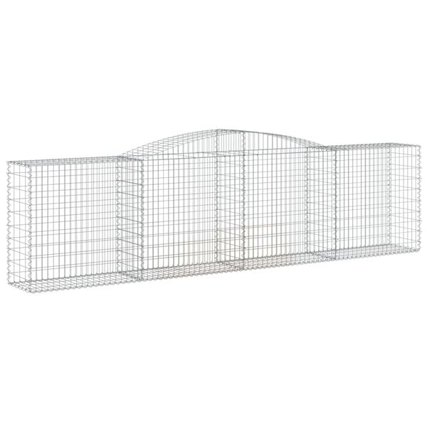 vidaXL Obokane gabion košare 15 kosi 400x50x100/120cm pocinkano železo
