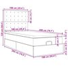 vidaXL Otomanski posteljni okvir z vzmetnicami roza 100x200cm žamet