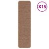 vidaXL Podloge proti zdrsu za stopnice 15 pcs Rumena 75 x 20 cm PP