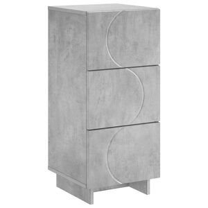 vidaXL Komoda Betonsko siva 33,5 x 34,5 x 75 cm Inženirski les
