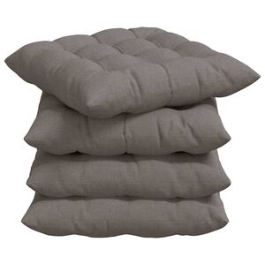 vidaXL Sedežne blazine 4 pcs Taupe 40 x 40 x 6 cm blago