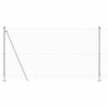 vidaXL Ogrodje s stebri srebrna 1.2 x 10 m Jeklo
