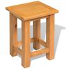vidaXL Odstavna mizica 27x24x37 cm trdna hrastovina