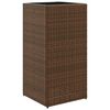 vidaXL Vrtno cvetlično korito rjavo 40x40x80 cm poli ratan