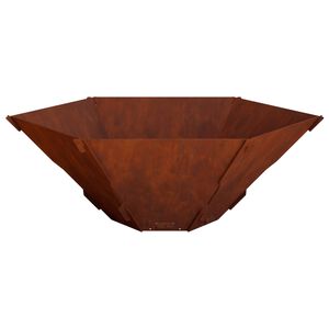 vidaXL Ogenj Rjav 58,5 x 51,5 x 19,5 cm Vremensko odporno jeklo