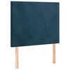 vidaXL Vzglavje postelje temno modro 80x5x118/128 cm žametno