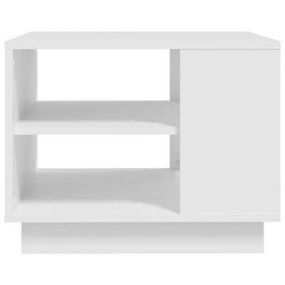 vidaXL Klubska mizica bela 55x55x43 cm iverna plošča
