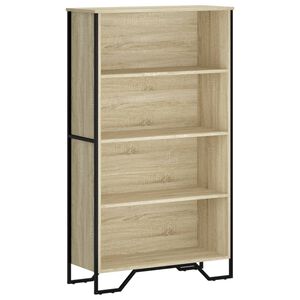 vidaXL Knjižna omara sonoma hrast 80x31x137,5 cm inženirski les