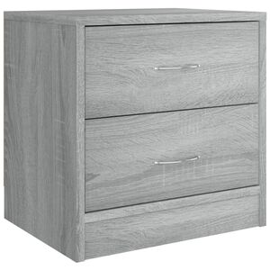 vidaXL Nočna omarica siva sonoma 40x30x40 cm inženirski les