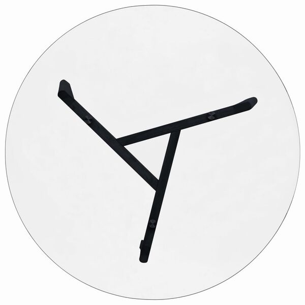 vidaXL Jedilna miza prozorna 80 cm kaljeno steklo