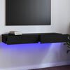 vidaXL TV omarica z LED lučkami visok sijaj črna 120x35x15,5 cm