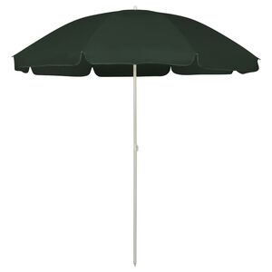 vidaXL Senčnik za na plažo zelen 240 cm
