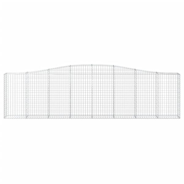 vidaXL Obokane gabion košare 2 kosa 400x30x100/120 cm pocinkano železo