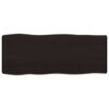 vidaXL Mizna plo&scaron;ča te. rjava 100x40x(2-6)cm obdelana trdna hrastovina