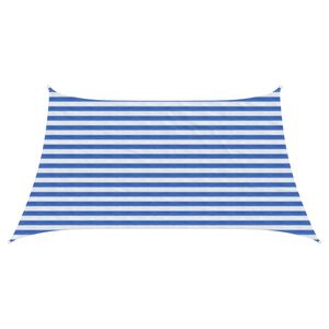 vidaXL Senčna platna Pravokotna 3/4 x 2 m HDPE Modra in bela