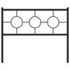 vidaXL Kovinsko nadomestno vzglavje črno 107 cm