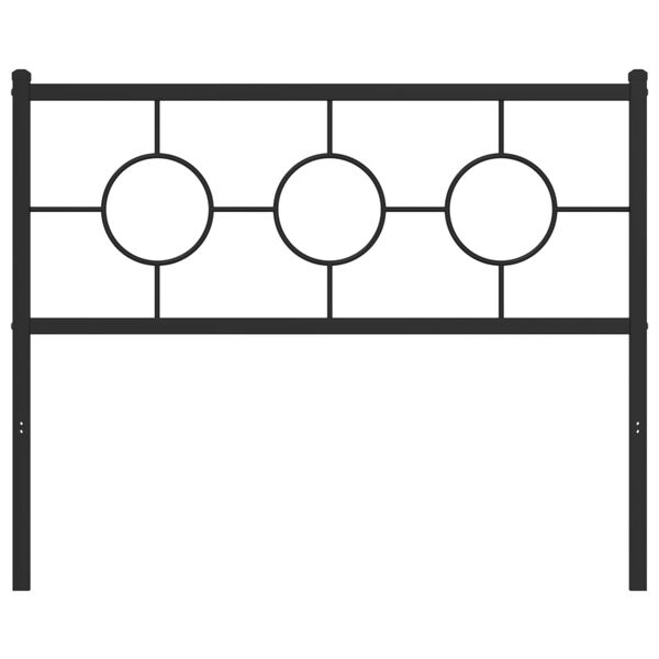 vidaXL Kovinsko nadomestno vzglavje črno 107 cm