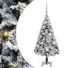 vidaXL Umestno božično drevo Bela 120 cm PVC, jeklo in plastika