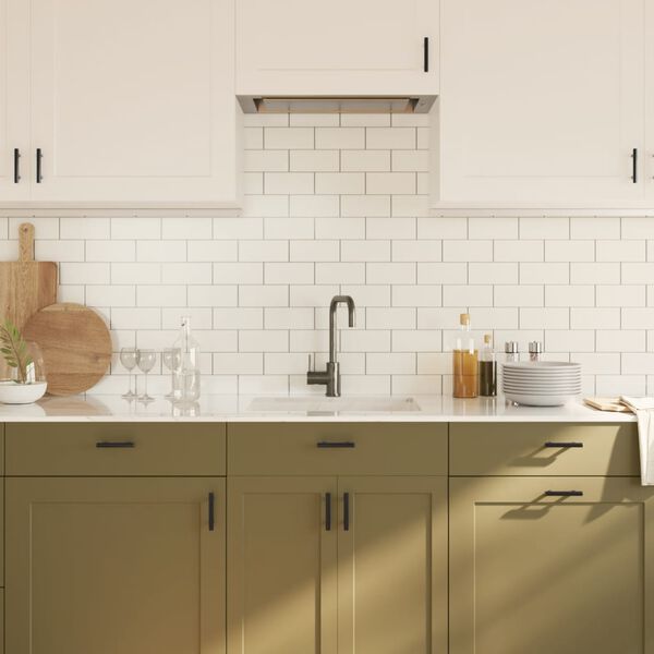 vidaXL Ročaji za omarico 20 kosov črni 64 mm nerjaveče jeklo