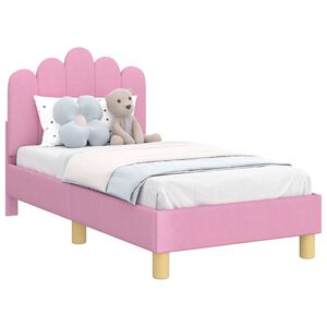 vidaXL Posteljica za malčke z vzglavjem Roza 70 x 140 cm Blago