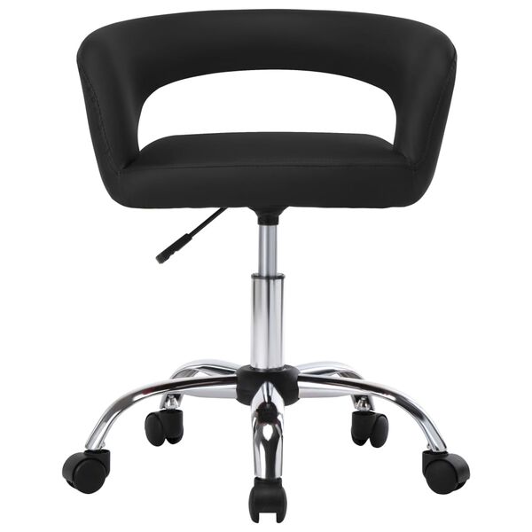 vidaXL Jedilni stoli 2 kosa črno umetno usnje