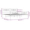vidaXL Kovinski posteljni okvir z vzglavjem in vznožjem črn 200x200 cm