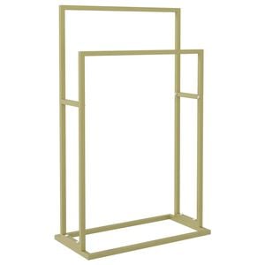 vidaXL Prostostoječe stojalo za brisače zlato 48x24x78,5 cm železo