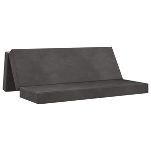 vidaXL Zložljiv kavč postelja 180 x 67 x 45 cm Temno siva