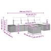 vidaXL Vrtna sedežna garnitura 5 pcs Bež in svetlo siva poli ratan